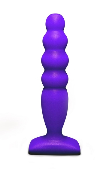 Фиолетовый анальный стимулятор Large Bubble Plug - 14,5 см. - фото, цены