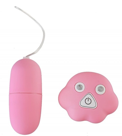 Розовое виброяйцо на шнурке с пультом управления - фото, цены