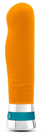 Оранжевый вибромассажер Lucent - 17,2 см. - фото, цены