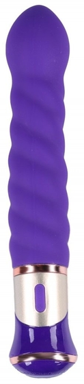 Фиолетовый спиралевидный вибратор - 21 см. - фото, цены