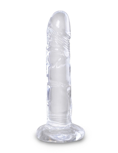 Прозрачный фаллоимитатор King Cock Clear 6 Cock - 18,4 см. - фото, цены