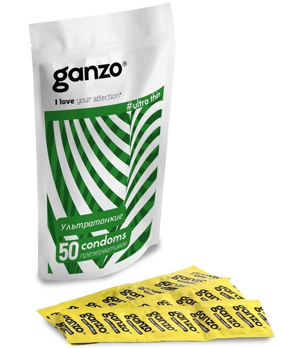 Ультратонкие презервативы Ganzo Ultra thin - 50 шт. - фото, цены