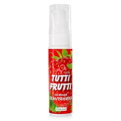 Гель-смазка Tutti-Frutti с земляничным вкусом - 30 гр. - фото, цены