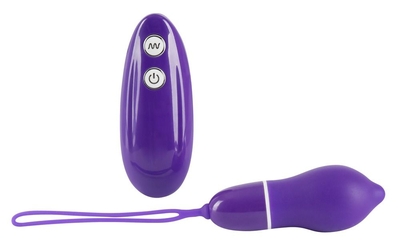 Фиолетовое удлинённое виброяйцо с дистанционным управлением - фото, цены