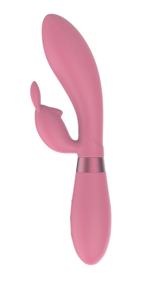 Розовый вибратор-кролик Indeep Theona - 21,5 см. - фото, цены