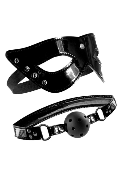 Лаковый комплект Masquerade Mask Ball Gag - фото, цены