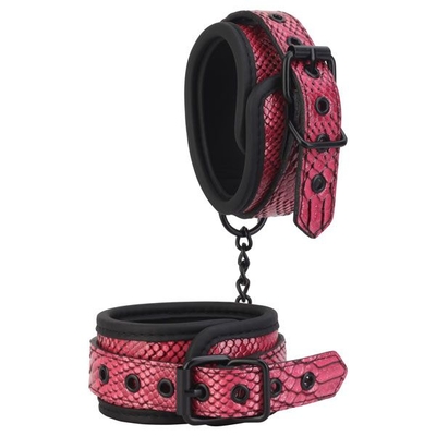 Розово-черные поножи Ankle Cuffs на сцепке - фото, цены