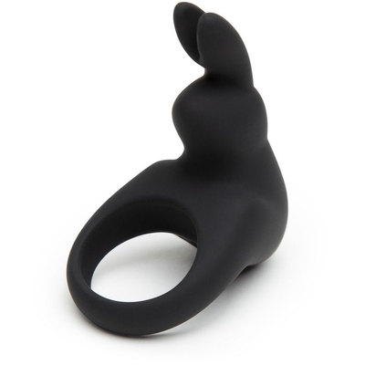 Черное эрекционное виброкольцо Happy Rabbit Rechargeable Rabbit Cock Ring - фото, цены