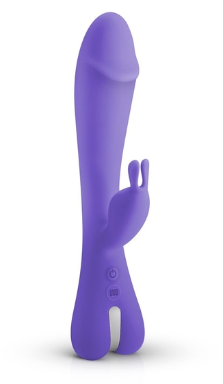 Фиолетовый вибратор-кролик Trix Rabbit Vibrator - 22,5 см. - фото, цены