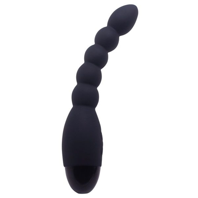 Черный анальный вибростимулятор Lovers Beads - 19 см. - фото, цены