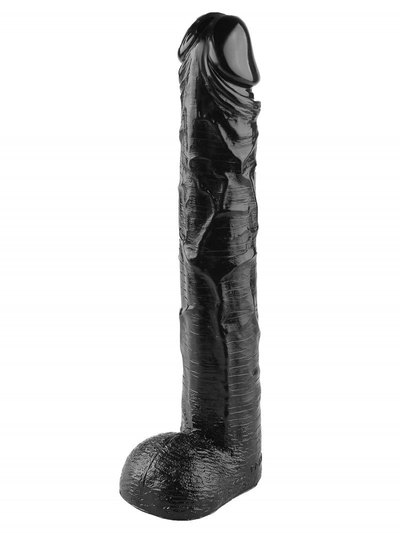 Черный фаллоимитатор-гигант - 44,5 см. - фото, цены