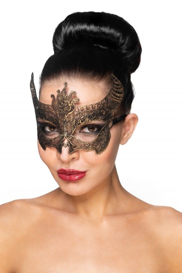 Золотистая карнавальная маска Нунки - фото, цены