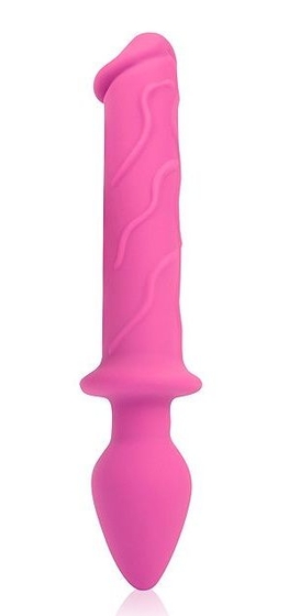 Двусторонний вагинально-анальный стимулятор розового цвета - 23 см. - фото, цены