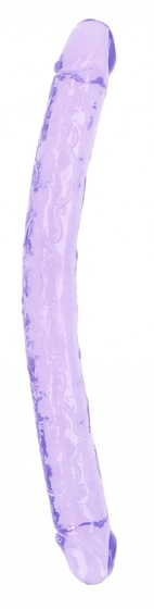 Двусторонний фиолетовый фаллоимитатор - 45 см. - фото, цены