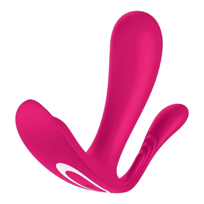 Розовый анально-вагинальный вибромассажер Top Secret+ - фото, цены