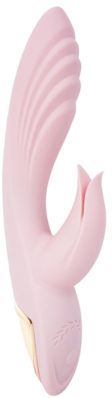 Нежно-розовый вибромассажёр-кролик Classic Kiss - 24 см. - фото, цены