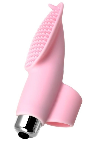 Нежно-розовая вибронасадка на палец Jos Twity - 10,2 см. - фото, цены