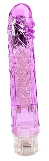 Фиолетовый вибратор Glitters Boy - 26,5 см. - фото, цены
