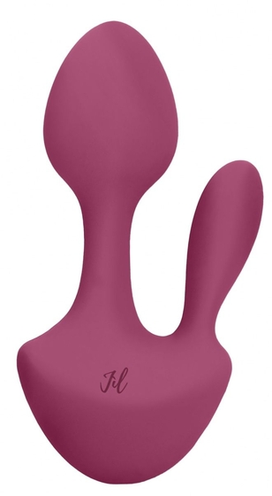 Розовый анально-вагинальный вибратор Sofia - 13 см. - фото, цены