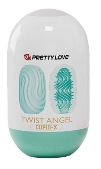 Бирюзовый мастурбатор-яйцо Twist Angel - фото, цены