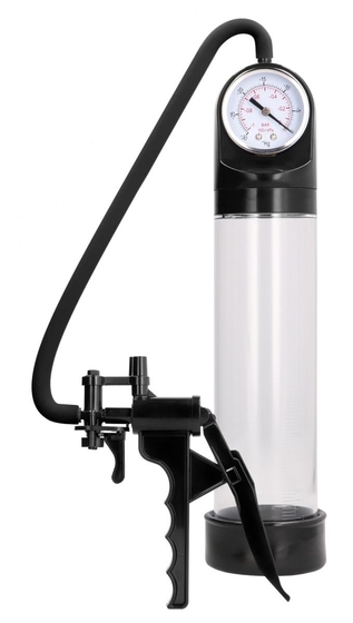 Прозрачная вакуумная помпа с манометром Elite Pump With Advanced Psi Gauge - фото, цены