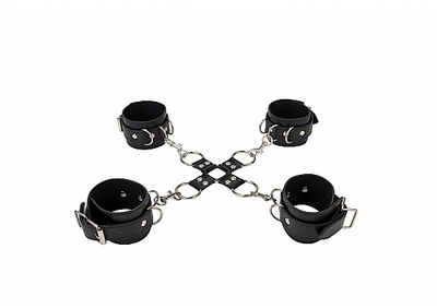 Черный комплект оков Hand And Legcuffs - фото, цены