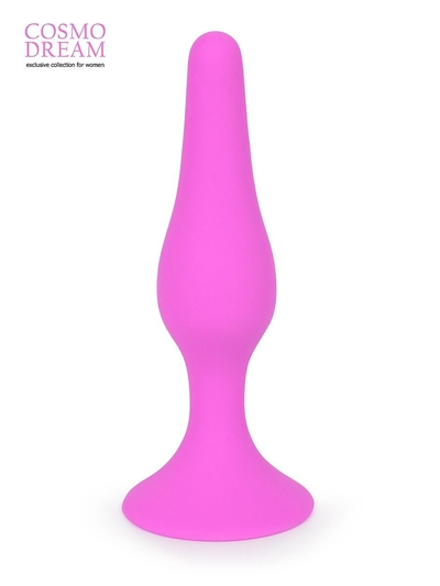 Розовая анальная втулка с ограничителем - 10 см. - фото, цены