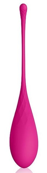 Розовый каплевидный вагинальный шарик со шнурочком - фото, цены