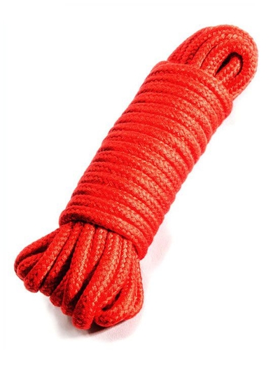Красная верёвка для бондажа и декоративной вязки - 10 м. - фото, цены