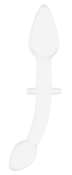 Белый двусторонний анальный стимулятор Doubler - 18 см. - фото, цены