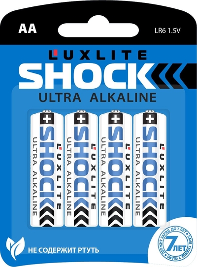 Батарейки Luxlite Shock (blue) типа аа - 4 шт. - фото, цены