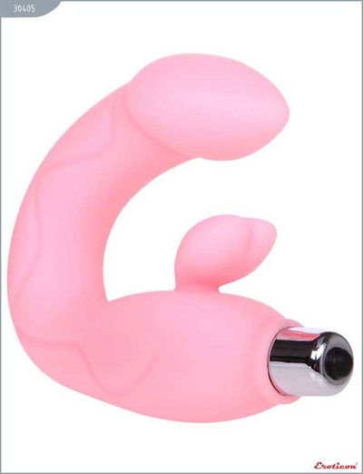 Розовый вибратор Magic Dream для массажа точки G и клитора - фото, цены