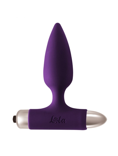 Фиолетовая анальная вибропробка New Edition Glory - 11 см. - фото, цены