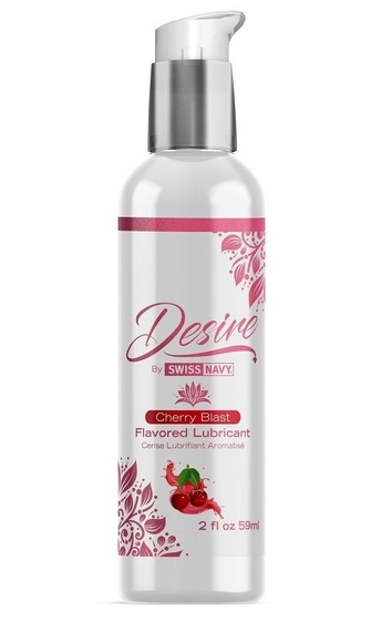 Женская смазка на водной основе с ароматом вишни Desire Flavored Lubricant Cherry Blast - 59 мл. - фото, цены