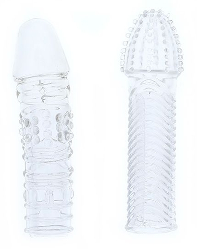 Комплект из 2 прозрачных насадок на пенис Penis Extender Pack - фото, цены