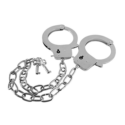 Наручники на длинной цепочке с ключами Metal Handcuffs Long Chain - фото, цены