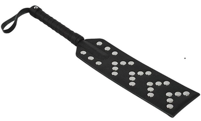 Черная шлепалка с серебристыми клепками - 34 см. - фото, цены