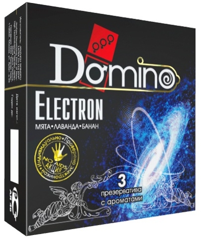 Ароматизированные презервативы Domino Electron - 3 шт. - фото, цены