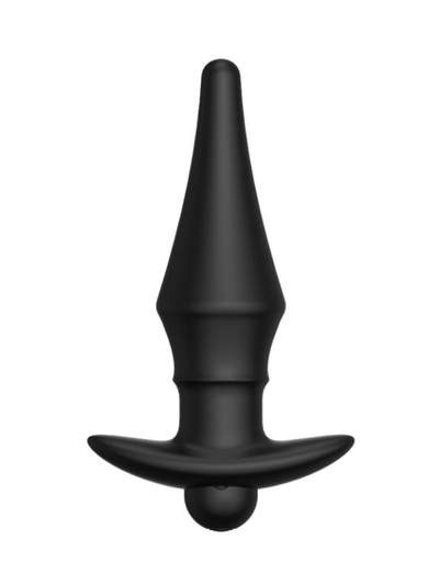 Черная перезаряжаемая анальная пробка №08 Cone-shaped butt plug - 13,5 см. - фото, цены