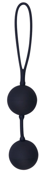 Черные вагинальные шарики с петлёй Black Velvets - фото, цены