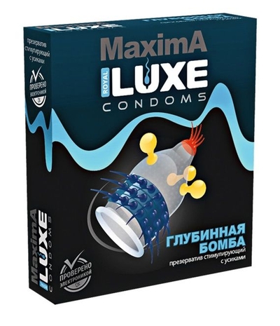Презерватив Luxe Maxima «Глубинная бомба» - 1 шт. - фото, цены