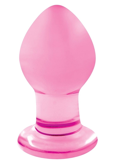 Малая розовая стеклянная анальная пробка Crystal Small - 6,2 см. - фото, цены