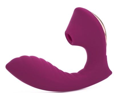 Фиолетовый вибромассажёр с вакуумной стимуляцией Vaginal Suction Lover - фото, цены