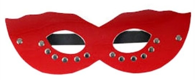 Красная маска Classic с заклёпками - фото, цены