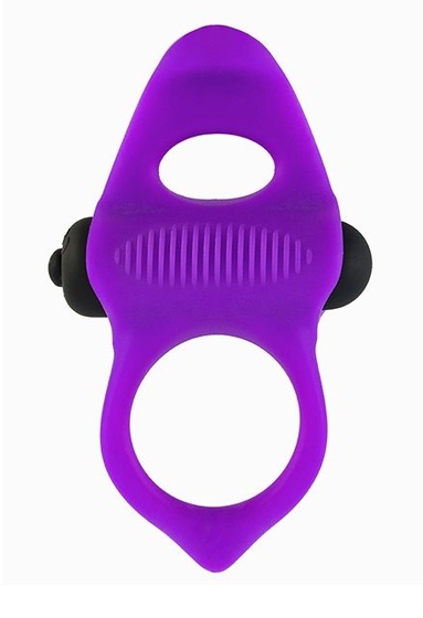 Фиолетовое эрекционное виброкольцо Lingus Max - фото, цены