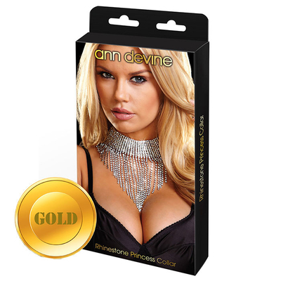 Шикарное золотистое ожерелье Queen - фото, цены