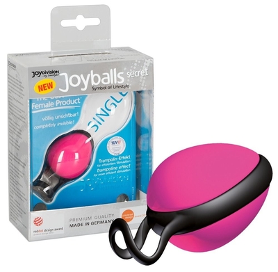 Розовый вагинальный шарик со смещенным центром тяжести Joyballs Secret - фото, цены