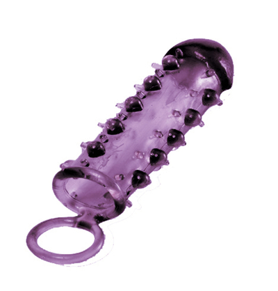 Закрытая фиолетовая насадка с пупырышками Samurai Penis Sleeve Purple - 14,5 см. - фото, цены