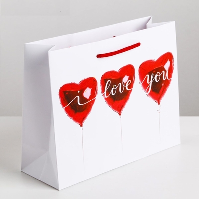 Подарочный пакет Любовь повсюду - 12 х 15 см. - фото, цены