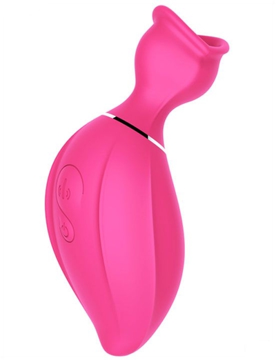 Розовый вакуумный стимулятор клитора Lip Love - фото, цены